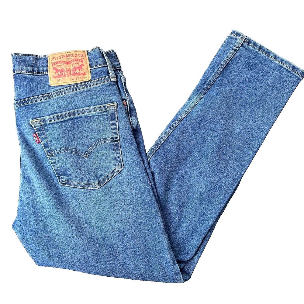 Levi’s 511 Slim Fit Jeans Men’s 32x30 Medium Wash Blue Stretch Denim